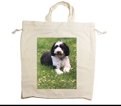 Custom Drawstring Tote Bag Cotton Calico