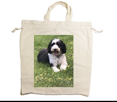 Custom Drawstring Tote Bag Cotton Calico