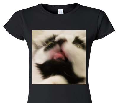 Custom Womens Soft Style 100% Cotton Black T-Shirt