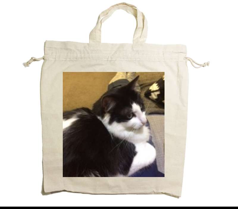 Custom Drawstring Tote Bag Cotton Calico