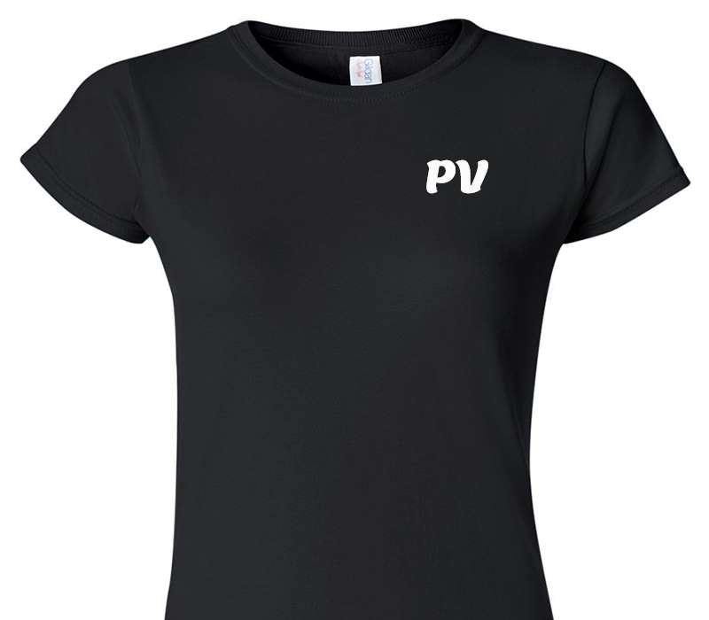Custom Womens Soft Style 100% Cotton Black T-Shirt
