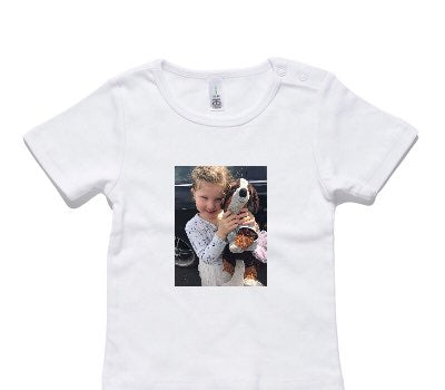 Custom AS Colour White Baby T-Shirt