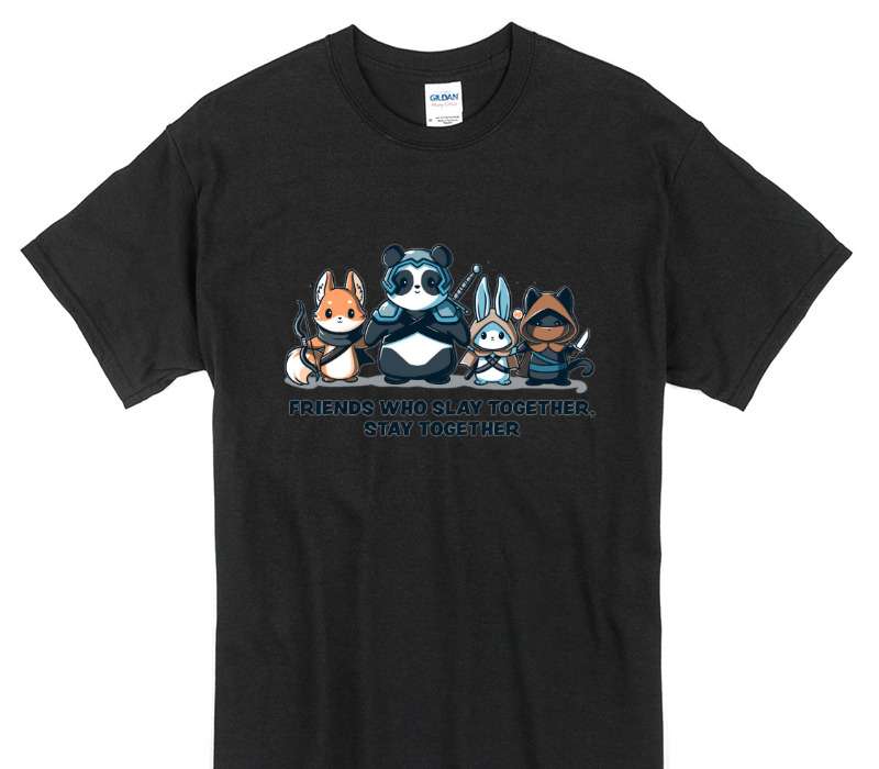 Custom Gildan 100% Cotton Black T-Shirt