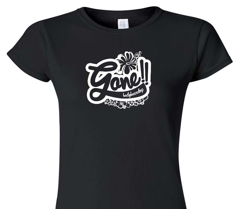 Custom Womens Soft Style 100% Cotton Black T-Shirt