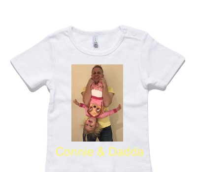 Custom AS Colour White Baby T-Shirt
