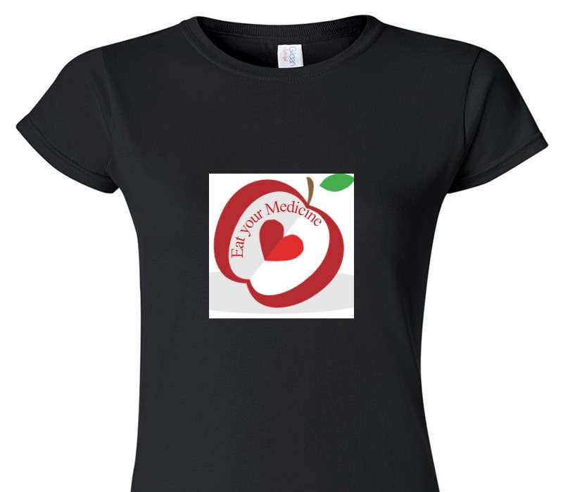 Custom Womens Soft Style 100% Cotton Black T-Shirt