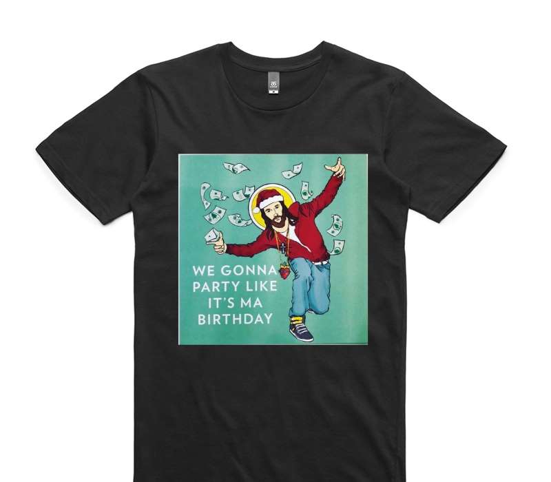 Custom AS Colour 100% Cotton Black T-Shirt
