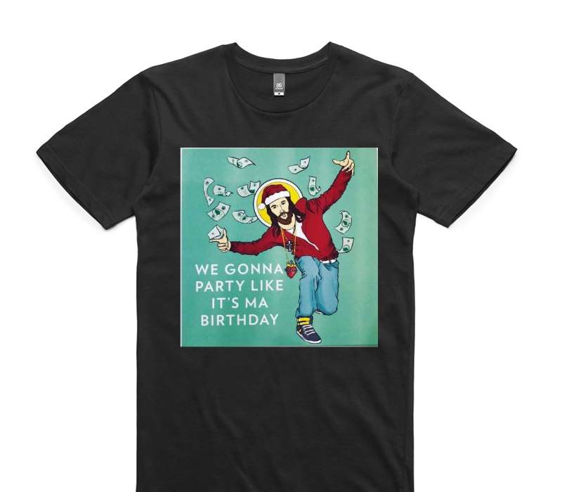 Custom AS Colour 100% Cotton Black T-Shirt