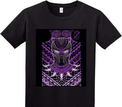 Custom Adult Soft Style 100% Cotton Black T-Shirt