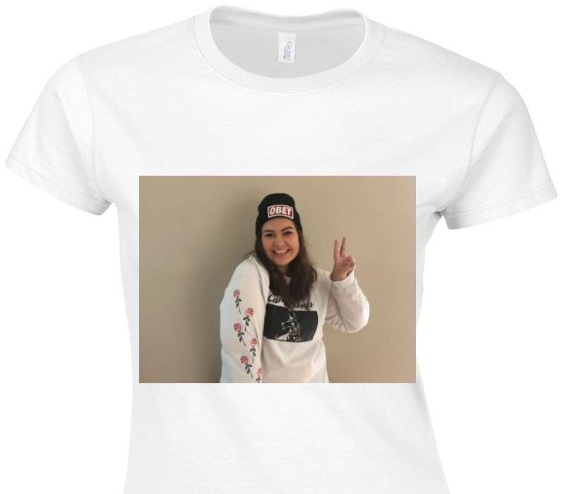 Custom Womens Soft Style 100% Cotton White T-Shirt