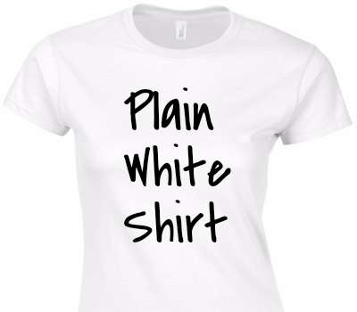 Custom Womens Soft Style 100% Cotton White T-Shirt