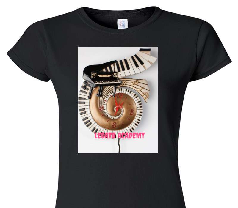 Custom Womens Soft Style 100% Cotton Black T-Shirt