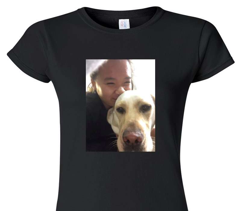 Custom Womens Soft Style 100% Cotton Black T-Shirt