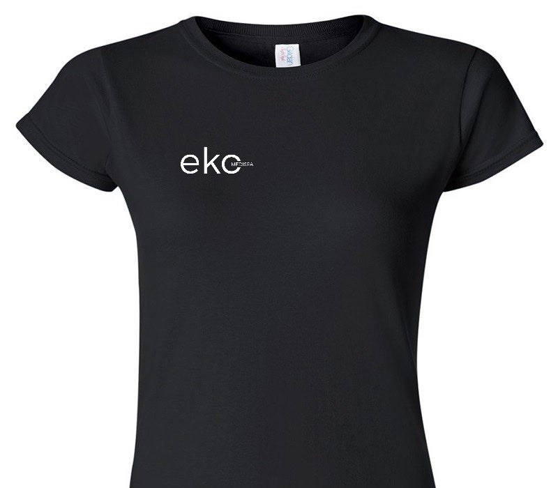 Custom Womens Soft Style 100% Cotton Black T-Shirt