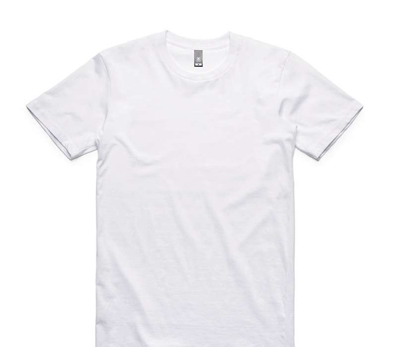 Custom AS Colour 100% Cotton White T-Shirt