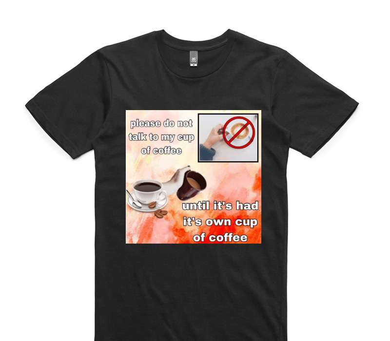 Custom AS Colour 100% Cotton Black T-Shirt