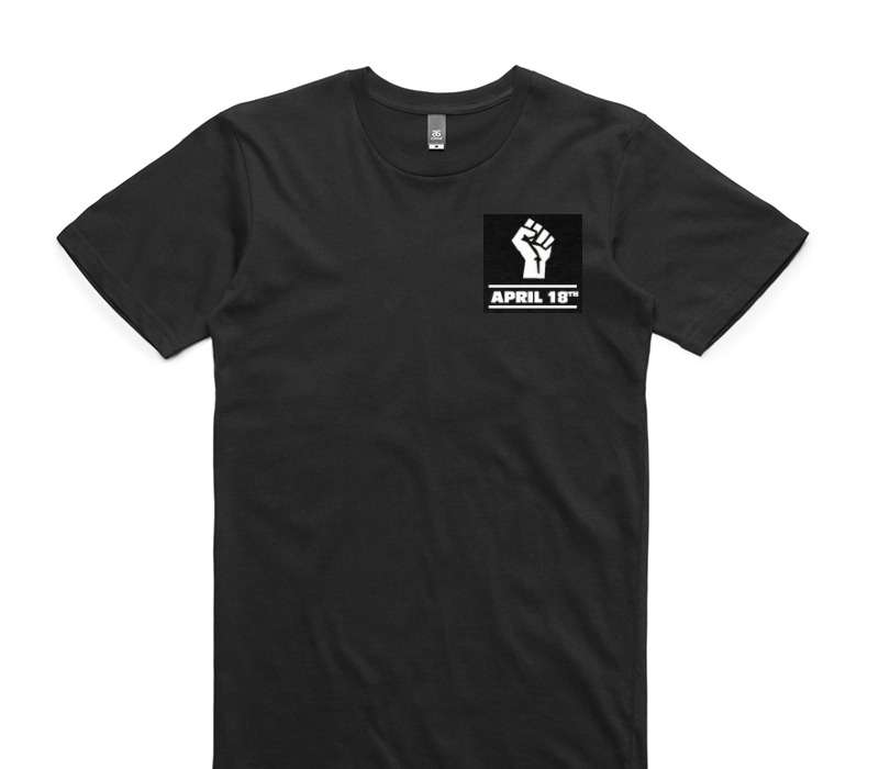 Custom AS Colour 100% Cotton Black T-Shirt
