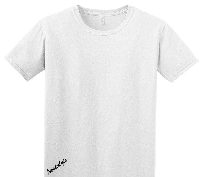 Custom Adult Soft Style 100% Cotton White T-Shirt