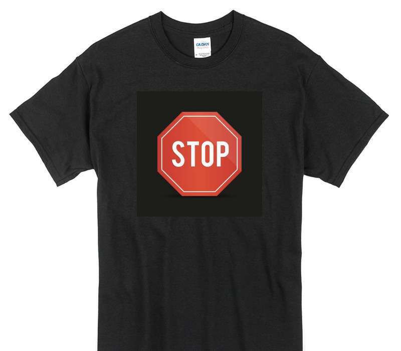 Custom Gildan 100% Cotton Black T-Shirt