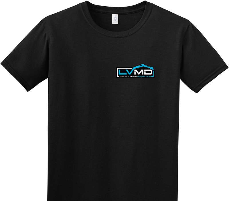 Custom Adult Soft Style 100% Cotton Black T-Shirt
