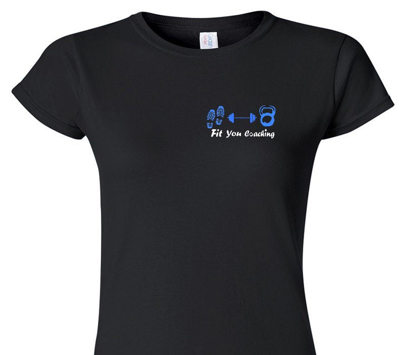 Custom Womens Soft Style 100% Cotton Black T-Shirt