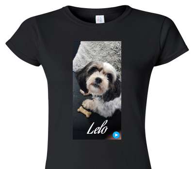Custom Womens Soft Style 100% Cotton Black T-Shirt