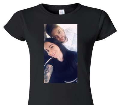 Custom Womens Soft Style 100% Cotton Black T-Shirt