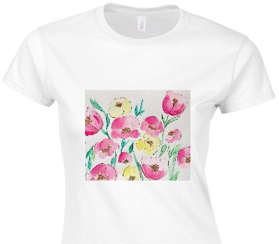 Custom Womens Soft Style 100% Cotton White T-Shirt