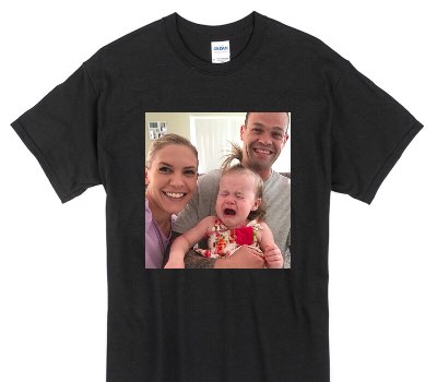 Custom Gildan 100% Cotton Black T-Shirt