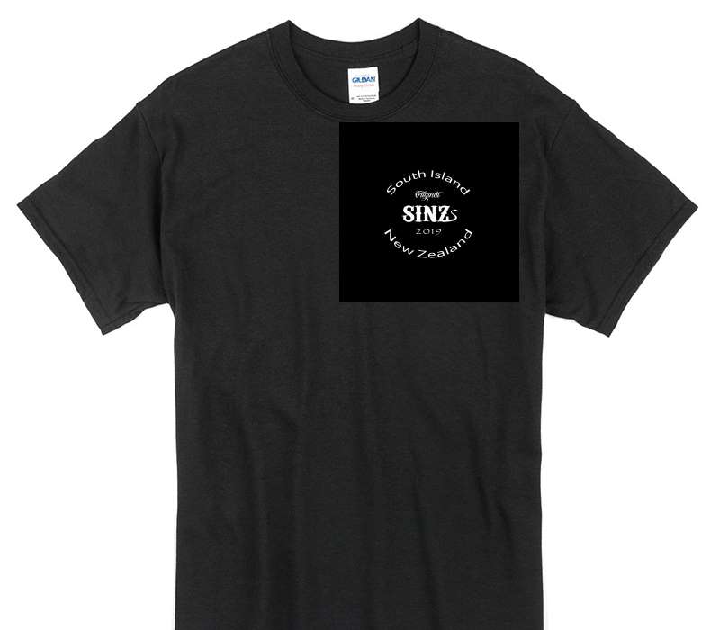 Custom Gildan 100% Cotton Black T-Shirt