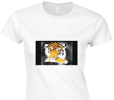 Custom Womens Soft Style 100% Cotton White T-Shirt