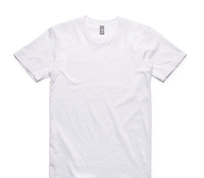 Custom AS Colour 100% Cotton White T-Shirt