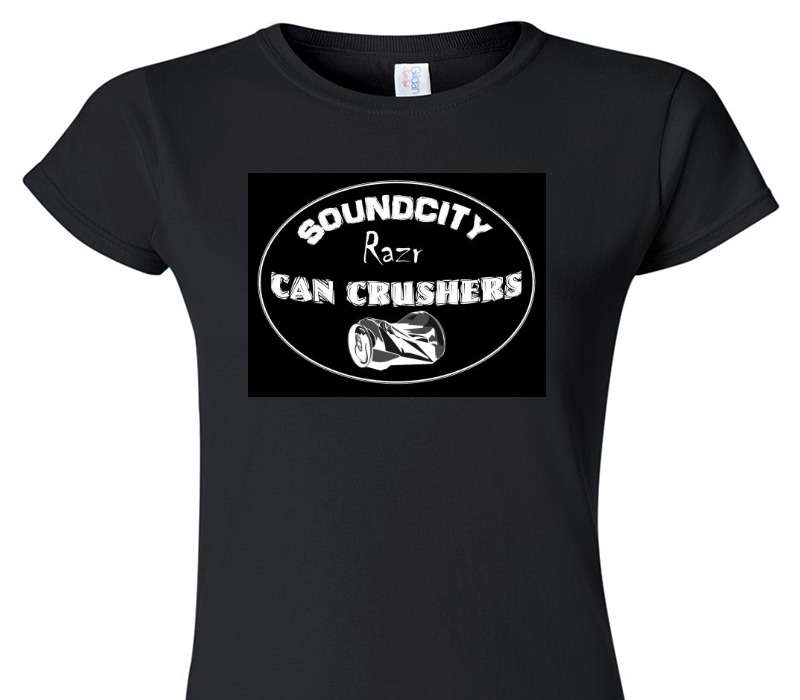 Custom Womens Soft Style 100% Cotton Black T-Shirt