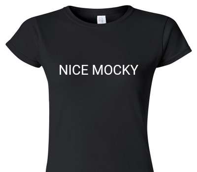Custom Womens Soft Style 100% Cotton Black T-Shirt
