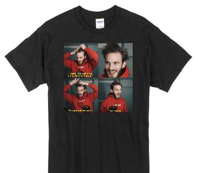 Custom Gildan 100% Cotton Black T-Shirt