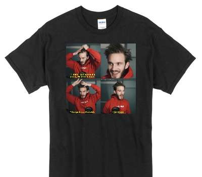 Custom Gildan 100% Cotton Black T-Shirt