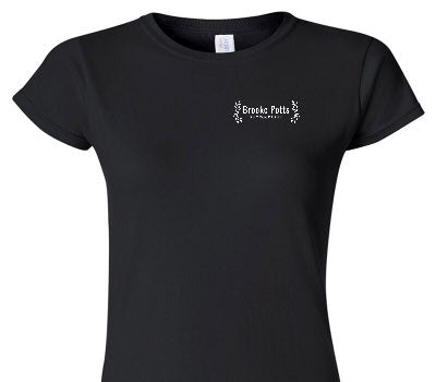 Custom Womens Soft Style 100% Cotton Black T-Shirt