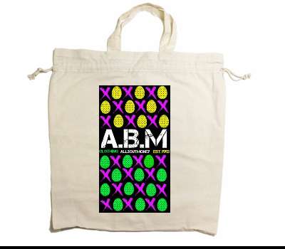 Custom Drawstring Tote Bag Cotton Calico