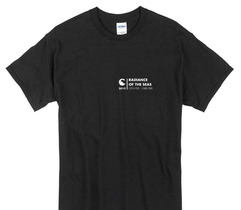 Custom Gildan 100% Cotton Black T-Shirt