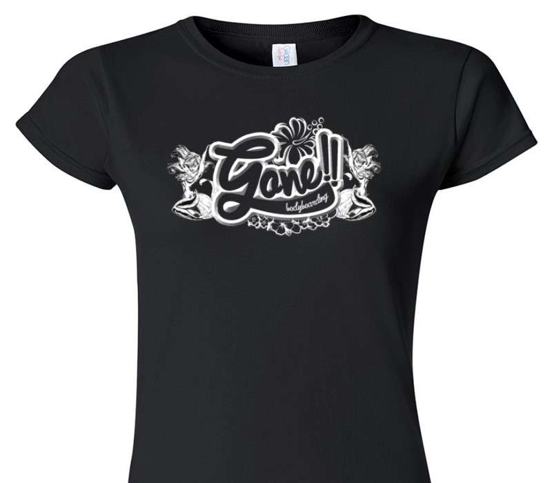 Custom Womens Soft Style 100% Cotton Black T-Shirt