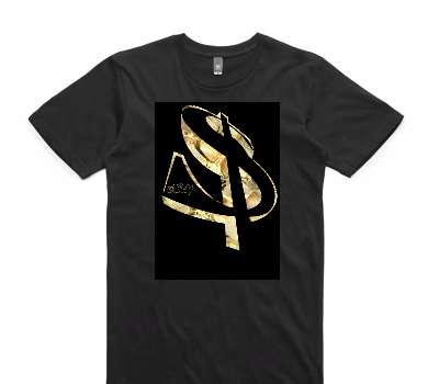 Custom AS Colour 100% Cotton Black T-Shirt