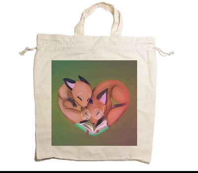 Custom Drawstring Tote Bag Cotton Calico