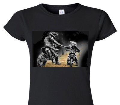 Custom Womens Soft Style 100% Cotton Black T-Shirt