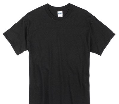Custom Gildan 100% Cotton Black T-Shirt