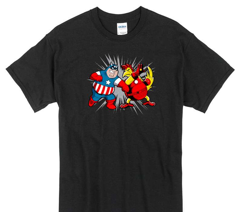 Custom Gildan 100% Cotton Black T-Shirt