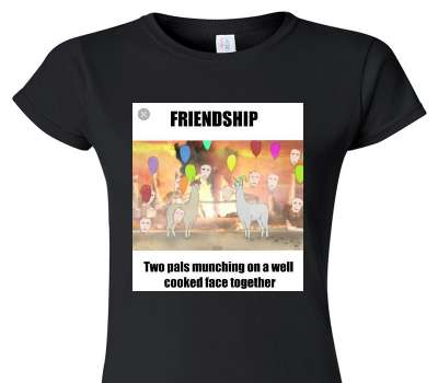 Custom Womens Soft Style 100% Cotton Black T-Shirt