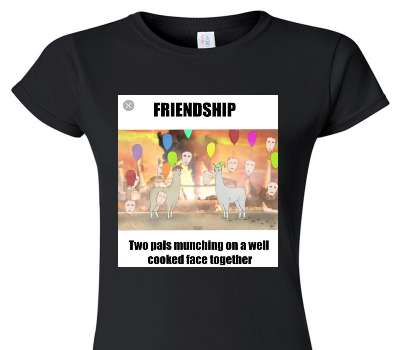 Custom Womens Soft Style 100% Cotton Black T-Shirt