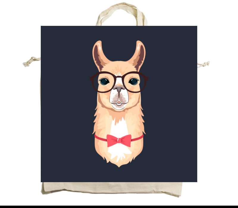 Custom Drawstring Tote Bag Cotton Calico