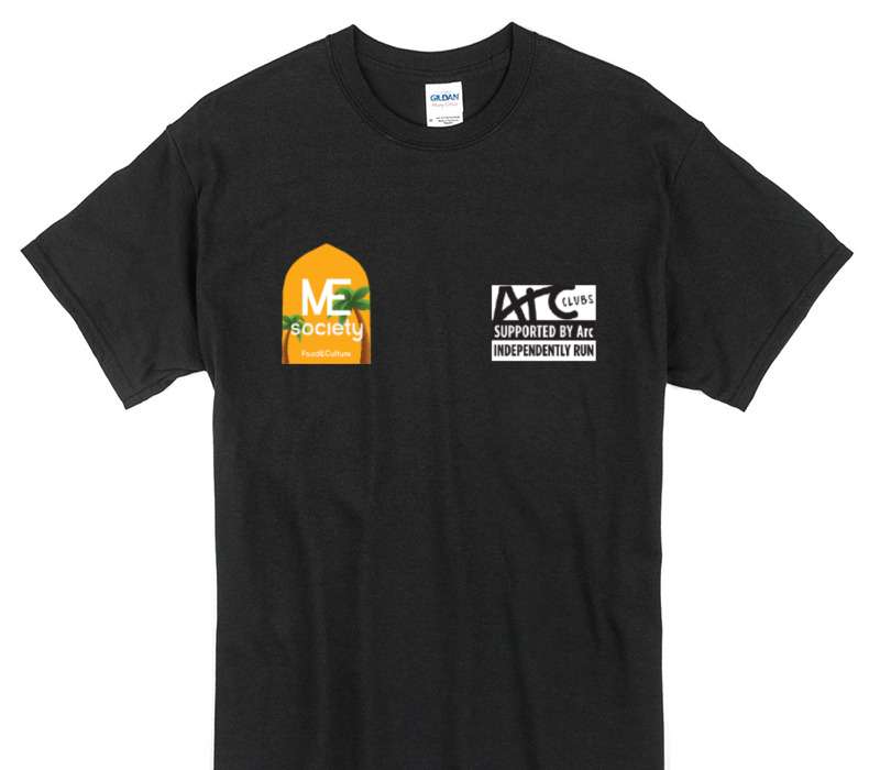 Custom Gildan 100% Cotton Black T-Shirt