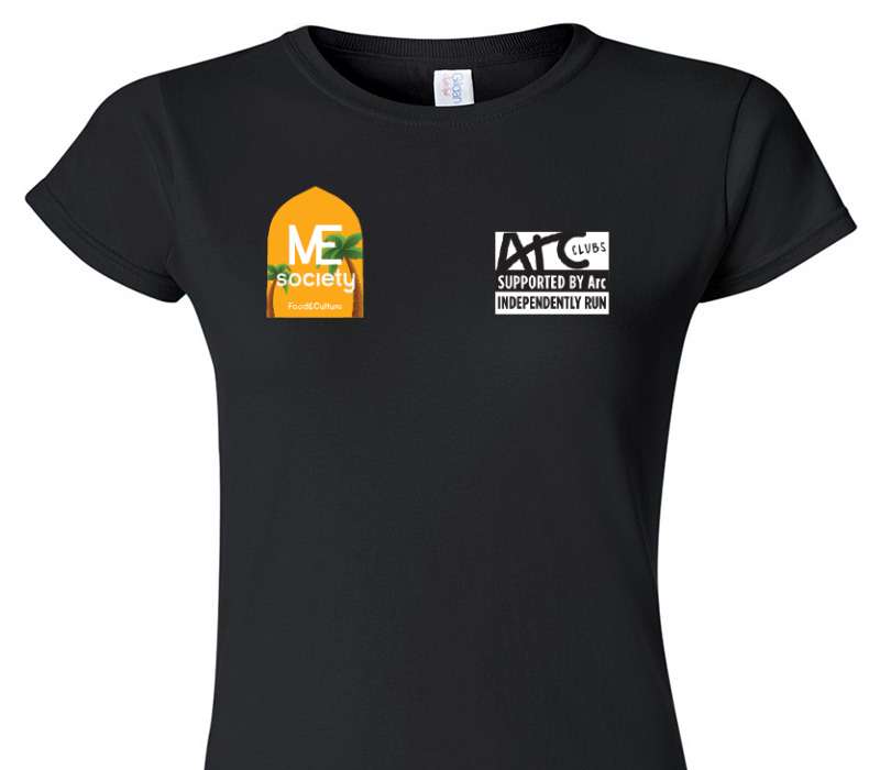 Custom Womens Soft Style 100% Cotton Black T-Shirt